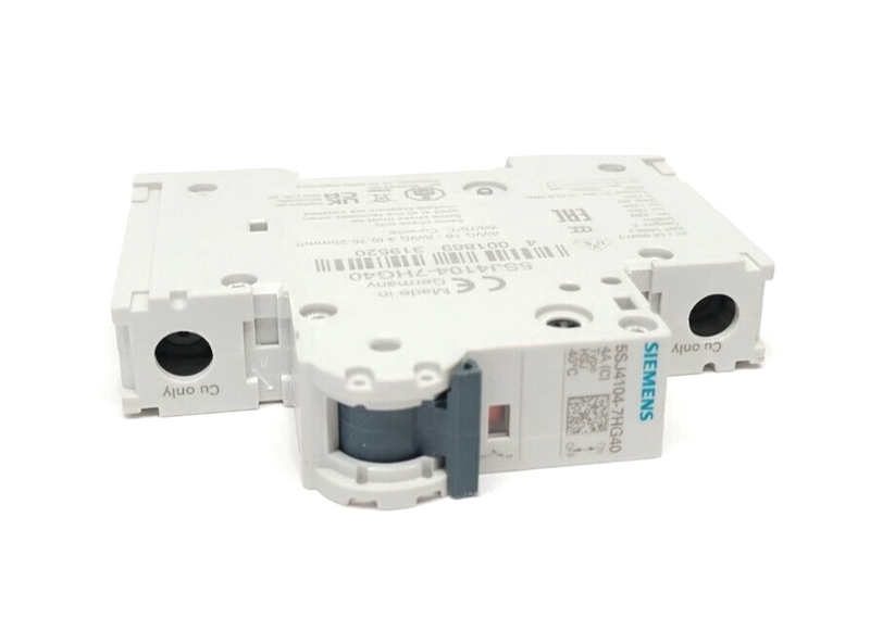 Siemens 5SJ4104-7HG40 Miniature Circuit Breaker 240V 14kA 1P 4A - Maverick Industrial Sales