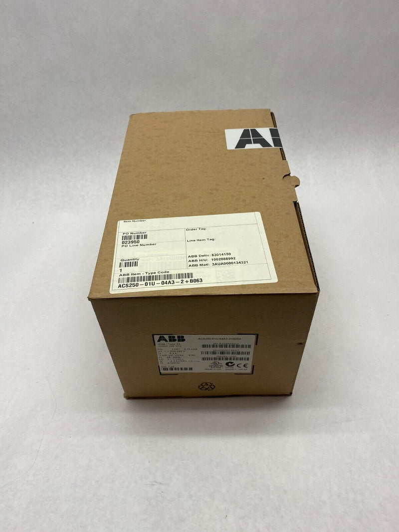 ABB ACS250-01U-04A3-2+B063 Variable Frequency Micro Drive Type 4X IP66 - Maverick Industrial Sales