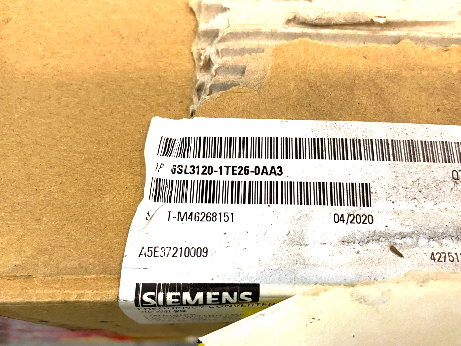 Siemens 6SL3120-1TE26-0AA3 SINAMICS Single Motor Frequency Converter Module - Maverick Industrial Sales