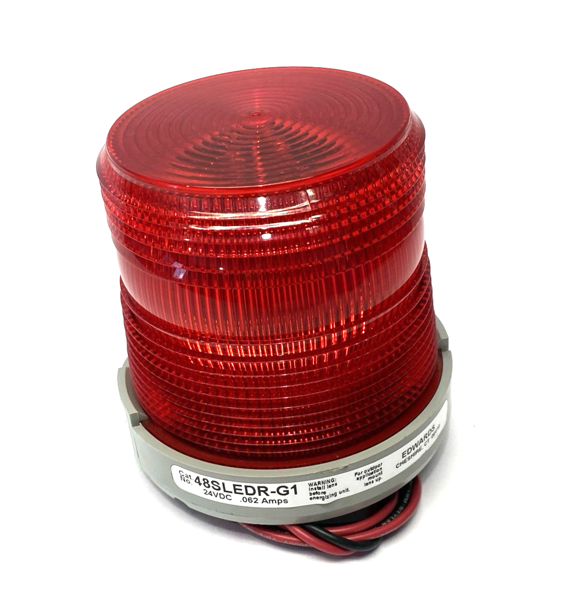 48SLEDR-G1 | Edwards Signaling AdaptaBeacon Steady-on Beacon, Red, 24VDC - Used - Maverick Industrial Sales