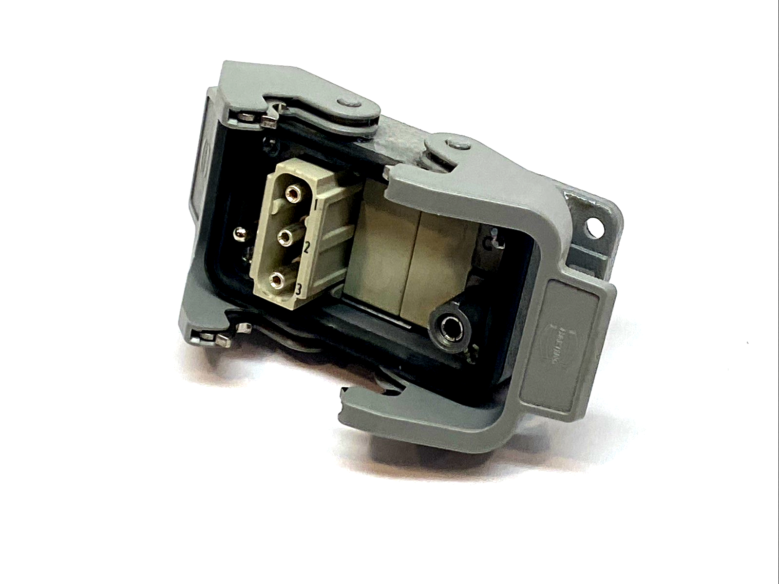 09300100301 | Harting HAN B Bulkhead Housing w/ 09 14 003 2601 A Insert IP65 OEM - Used - Maverick Industrial Sales