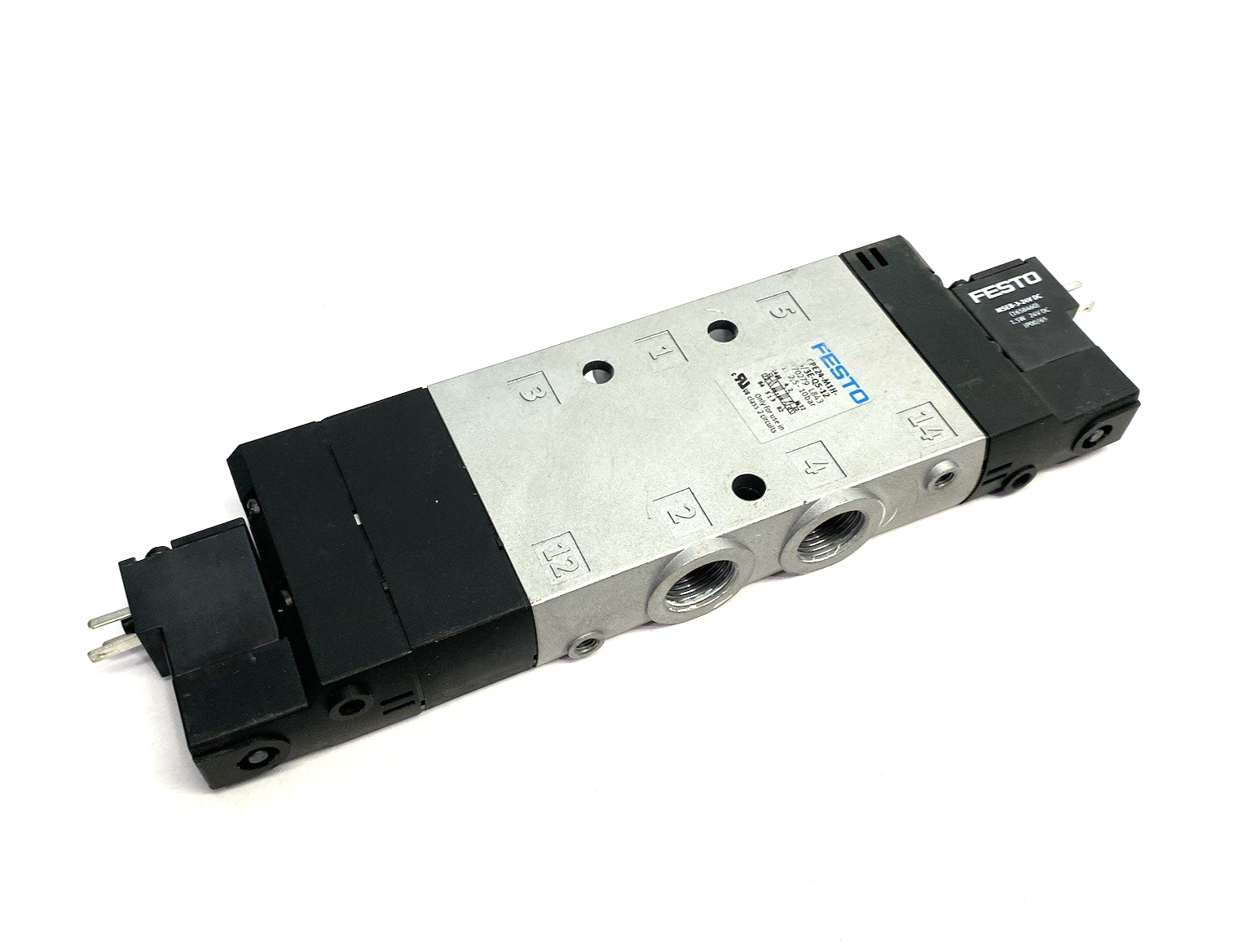 CPE24-M1H-5/3E-QS-12 | Festo Piston Gate Solenoid Valve, 5/3 Exhausted, 170279 - Used - Maverick Industrial Sales