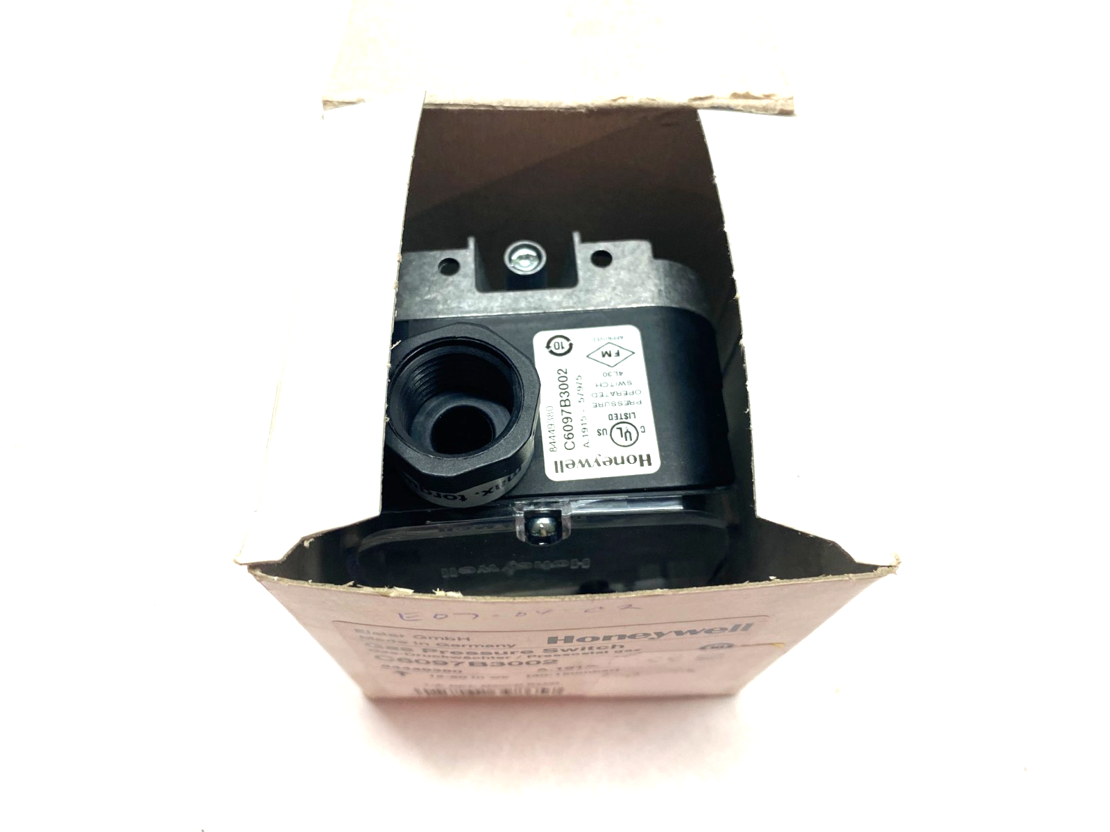 Honeywell C6097B3002 Gas Pressure Switch Manual Reset 12-60in WC - Maverick Industrial Sales