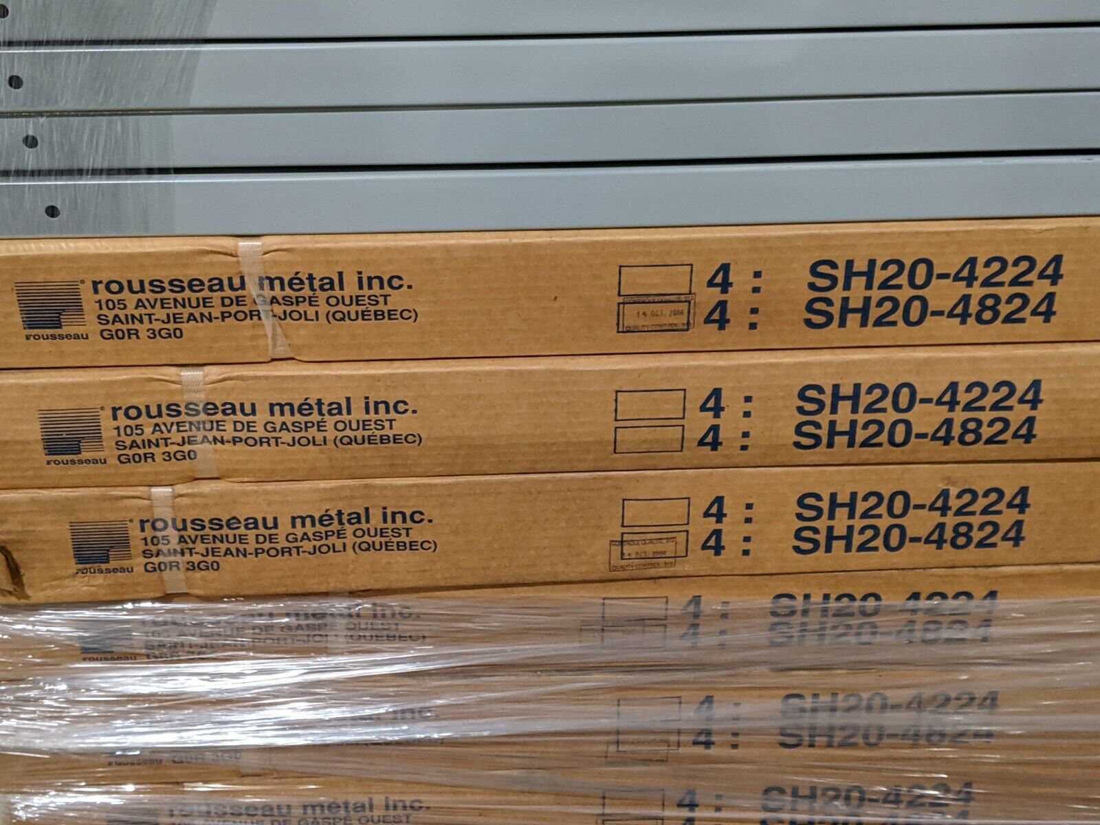 Rousseau SH-4824 Box Shelf w/Front & Rear Edges Roll-Formed & Welded BOX OF 4 - Maverick Industrial Sales