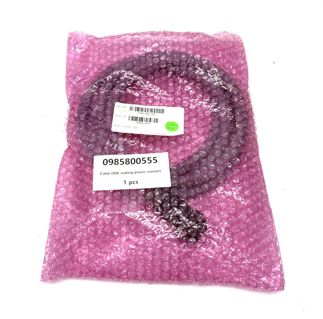 0985.800.555 | Single Ended DDK Power Connect Cable 4-Pole Female to Flying Leads - New – Open box - Maverick Industrial Sales