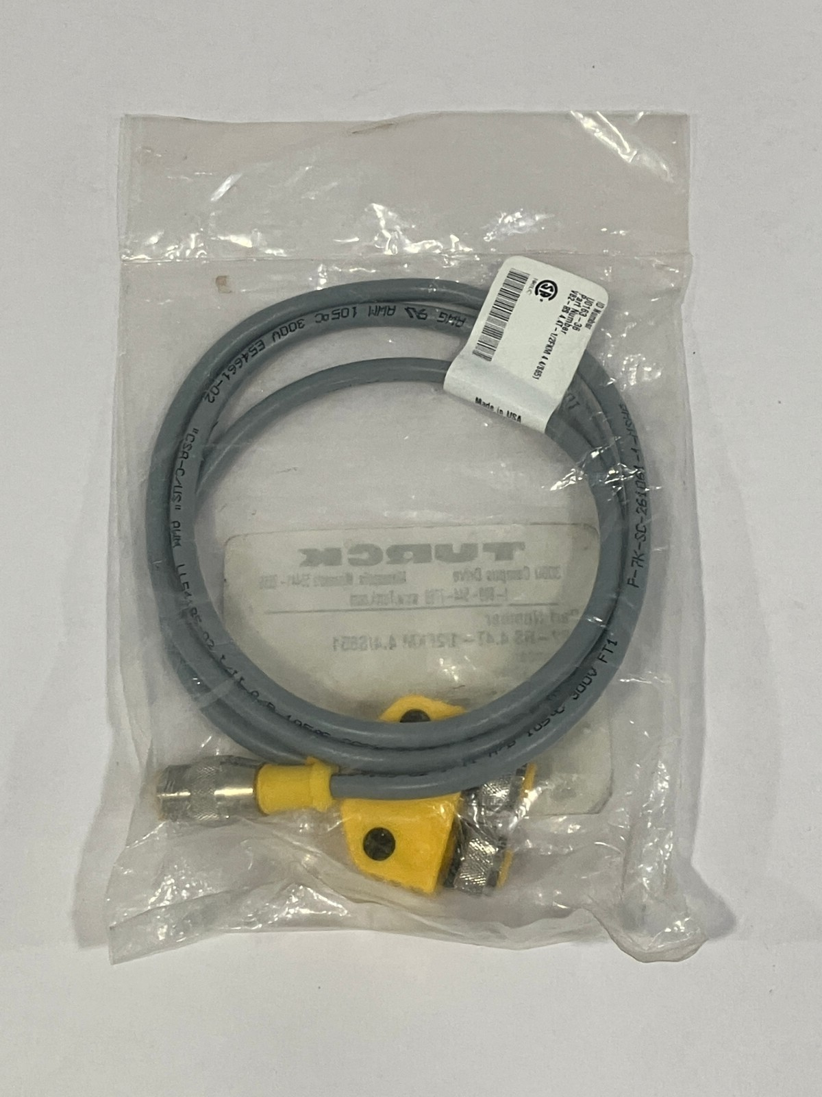 Turck VB2-RS 4.4T-1/2FKM 4.4/S651 Splitter Cable 4-Pin M12 U0163-36 - Maverick Industrial Sales