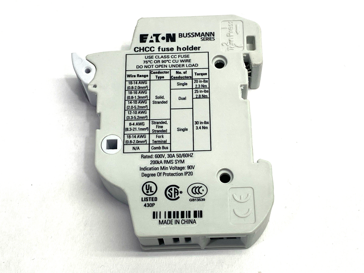 Cooper Bussmann CHCC Fuse Holder 1-Pole 600V 30A - Maverick Industrial Sales