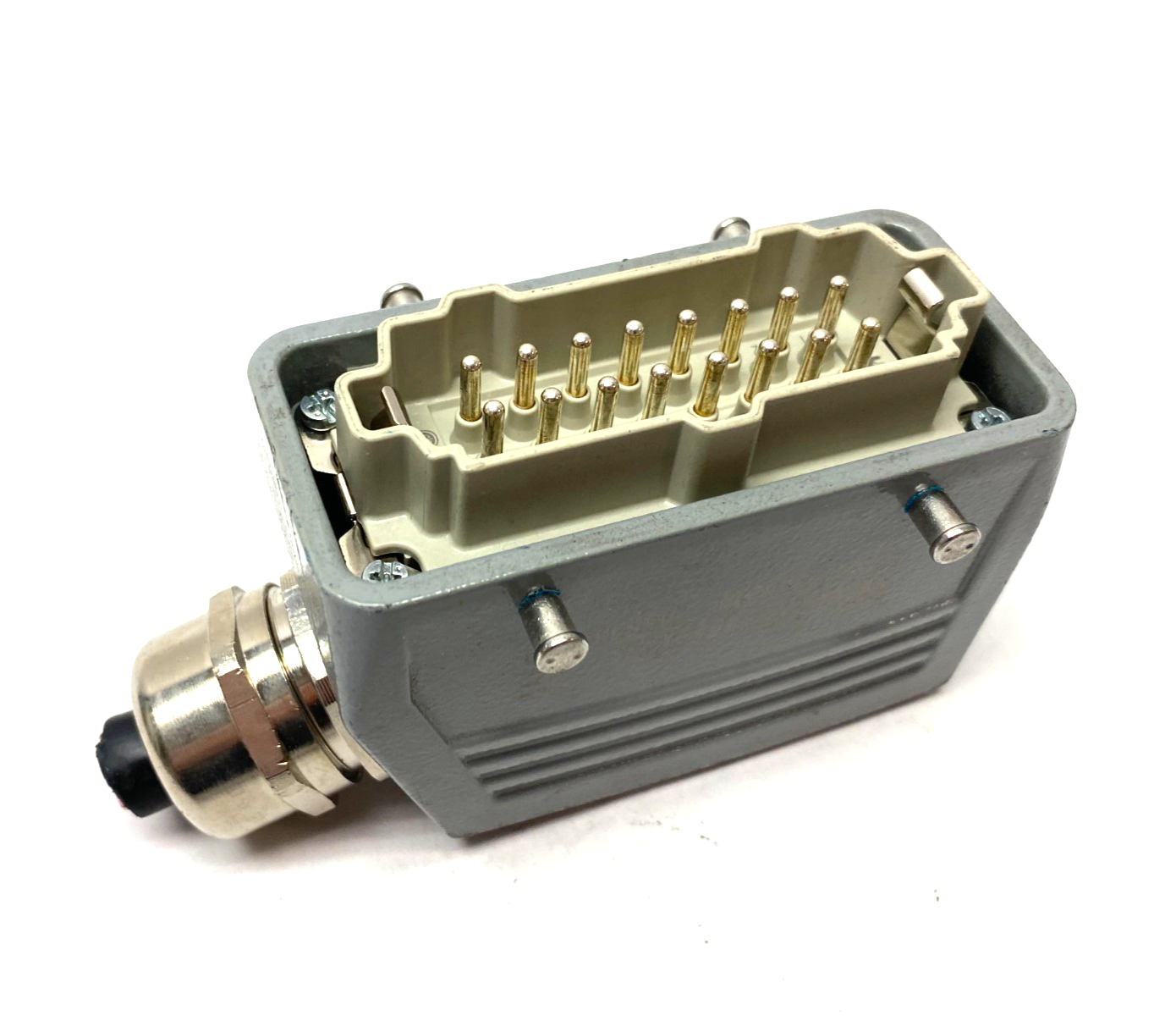 Weidmuller 1656480000 HDC RockStar Cable Hood w/ 1207500000 16-Pin Male Insert - Used - Maverick Industrial Sales