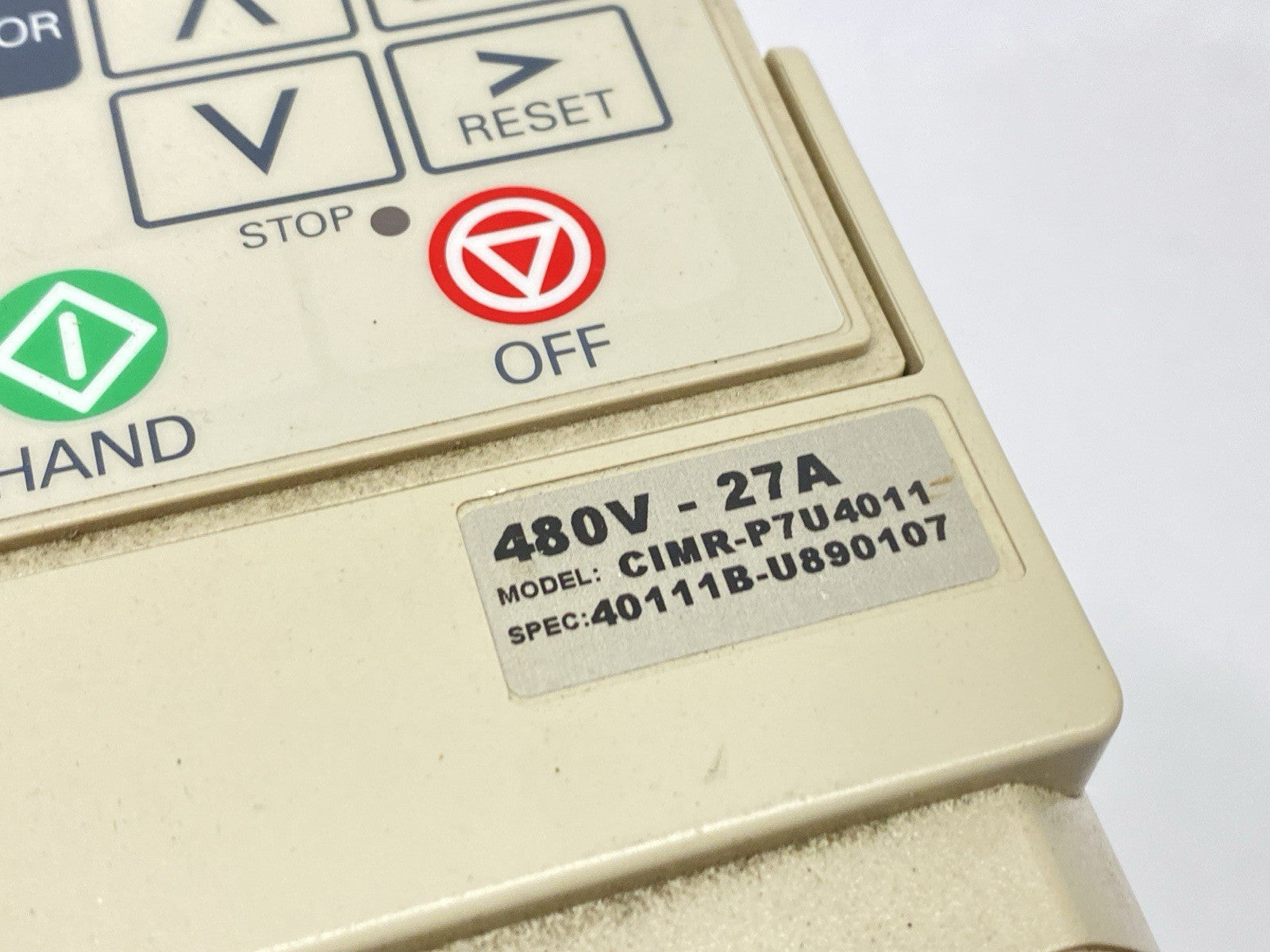 CIMR-P7U4011 | Yaskawa P7 Varispeed iQ Pump Controller Drive 3PH 27A 480V - For parts or not working - Maverick Industrial Sales