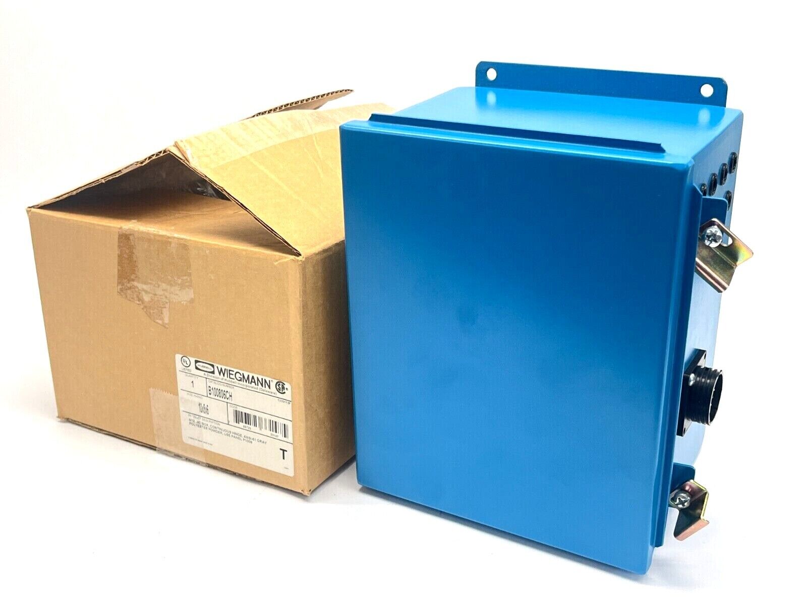 Hubbell Wiegmann B100806CH Enclosure 10x8x6" w/ AMP 211771-1 and Terminal Blocks - Maverick Industrial Sales