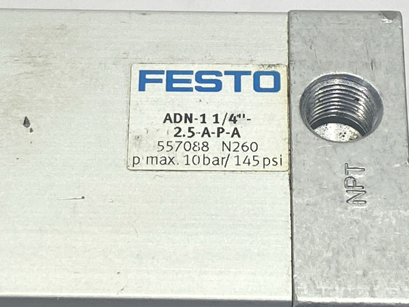 Festo ADN-1 1/4"-2.5-A-P-A Pneumatic Cylinder 1-1/4" Bore 2-1/2" Stroke 557088 - Maverick Industrial Sales