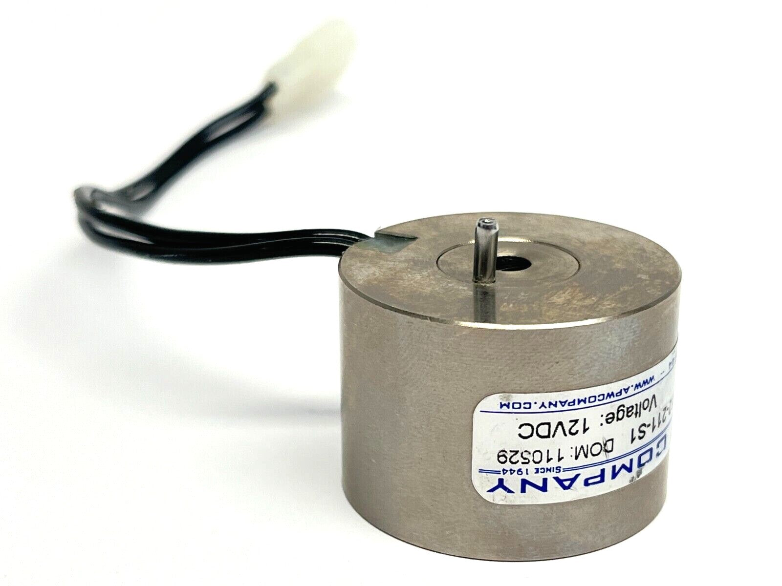 APW Company EM150-12-211-S1 Round Electromagnet 1-1/2" Diameter 88lb Holding - Used - Maverick Industrial Sales
