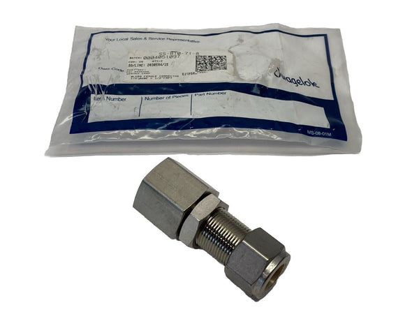 Swagelok SS-810-71-8 Bulkhead Female Connector 1/2" Tube OD x 1/2" Female NPT - Maverick Industrial Sales