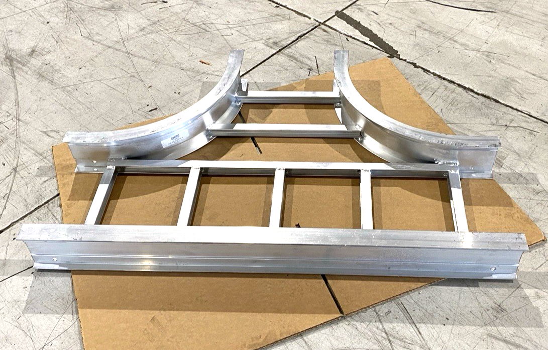 Legrand LD-4A-HT12-12 Aluminum Cable Tray Tee 4"x12", 12" Bend P302568 LOT OF 4 - Maverick Industrial Sales