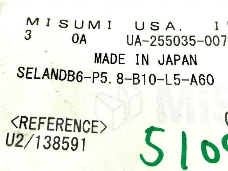 MiSUMi SELANDB6-P5.8-B10-L5-A60 Locating Pins for Fixtures Shouldered Threaded - Maverick Industrial Sales