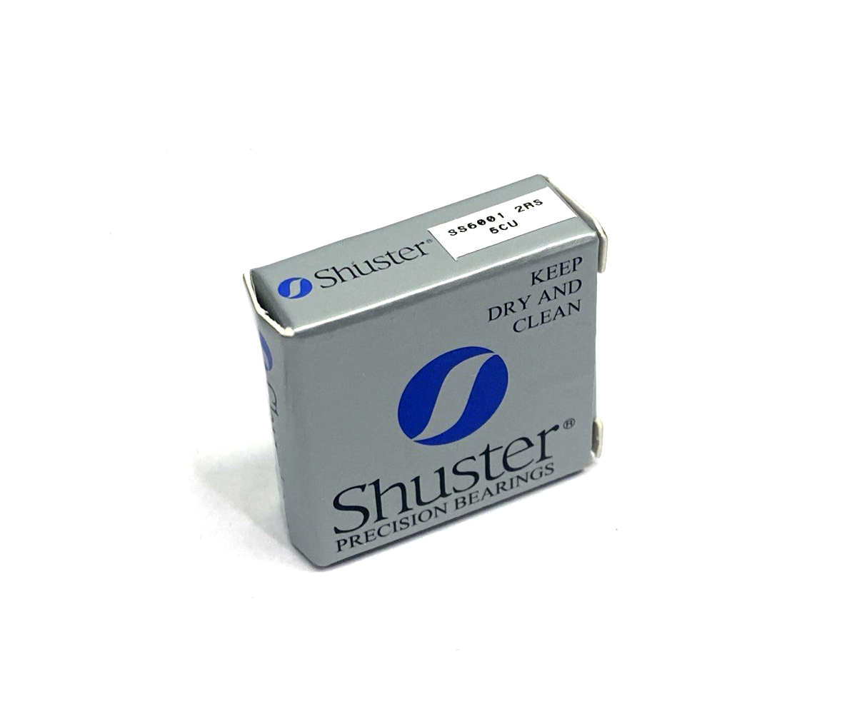 Shuster SS6001-2RS 5CU Radial Ball Bearing 12mm I.D. 28mm O.D. LOT OF 3 - Maverick Industrial Sales