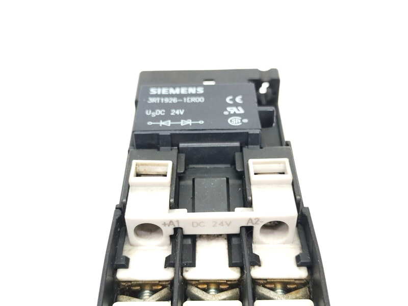 Siemens 3RT1025-1BB40 Contactor 17A 7.5kW 400VAC 24VDC 3P 3ZX1012-0RT02-1AA1 - Maverick Industrial Sales