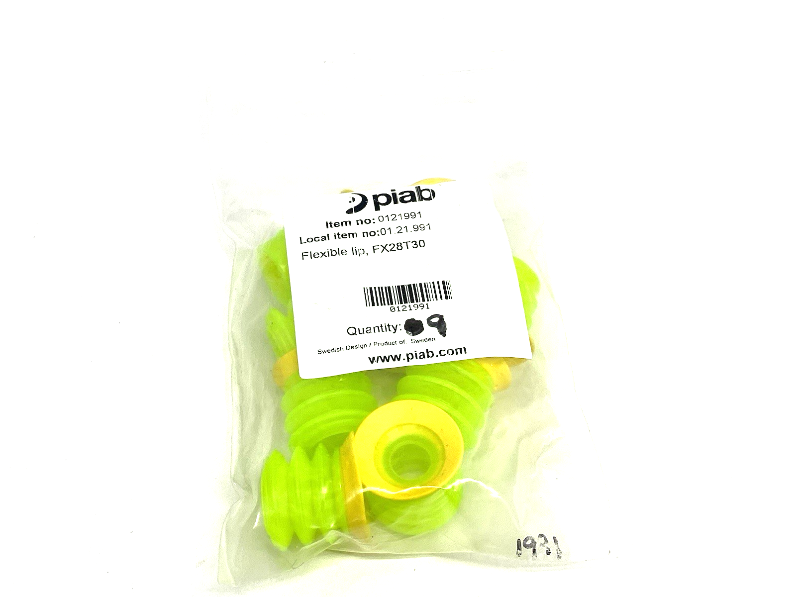 0121991 | Piab piGRIP® Flexible Lip Vacuum Bellows Cup FX28T30 PKG OF 9 - New – Open box - Maverick Industrial Sales