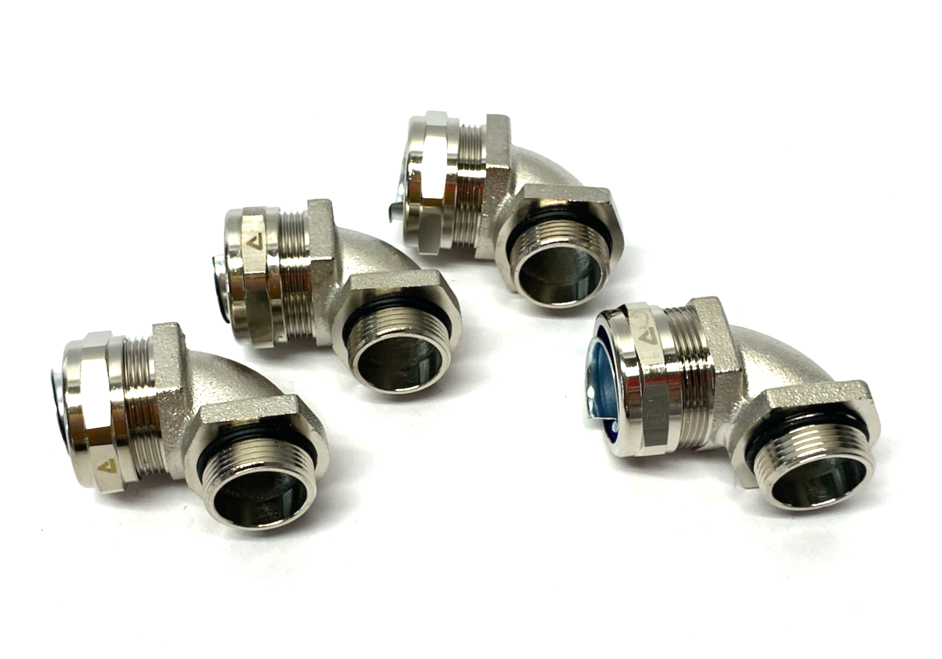7129251IT | Anamet 90° Nickel-Plated Brass Fitting 3/4" M25x1.5 LOT OF 4 - New – Open box - Maverick Industrial Sales