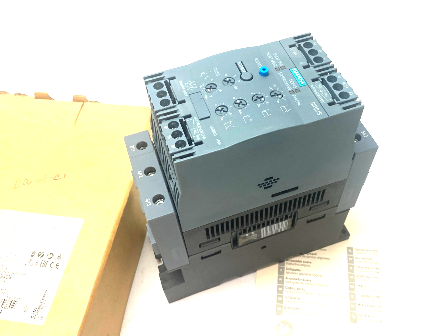 Siemens 3RW4047-1BB04 SIRIUS Soft Starter S3 106 A, 55 kW/400 V - Maverick Industrial Sales