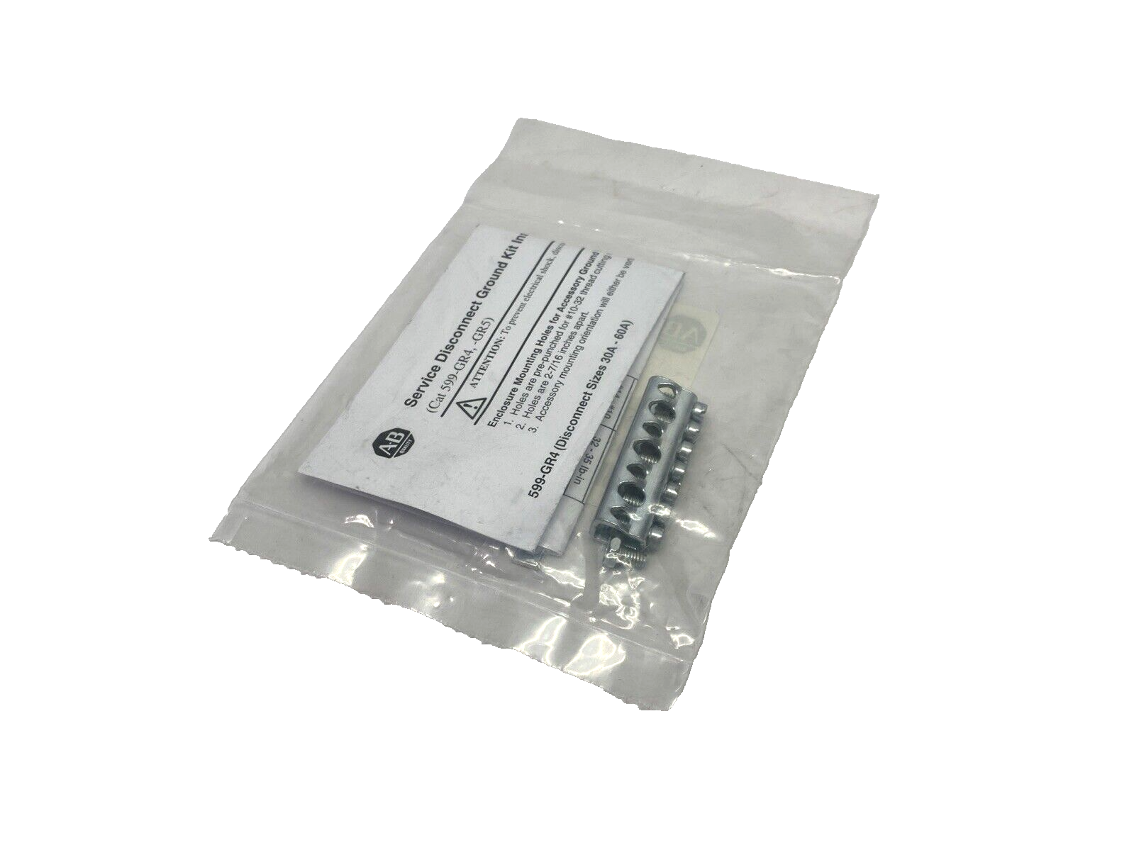Allen Bradley 599-GR4 Ser. A Ground Lug Kit 30A-60A LOT OF 3 - Maverick Industrial Sales
