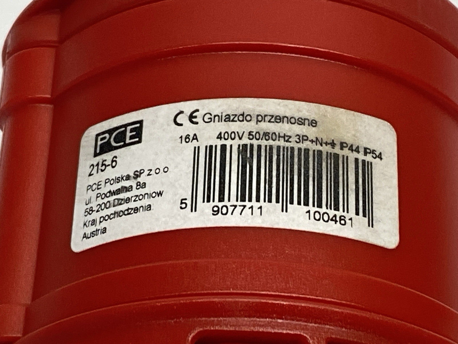 PCE 215-6 CEE Connector 16A 5p 6h 400V IP44 SHARK - Maverick Industrial Sales