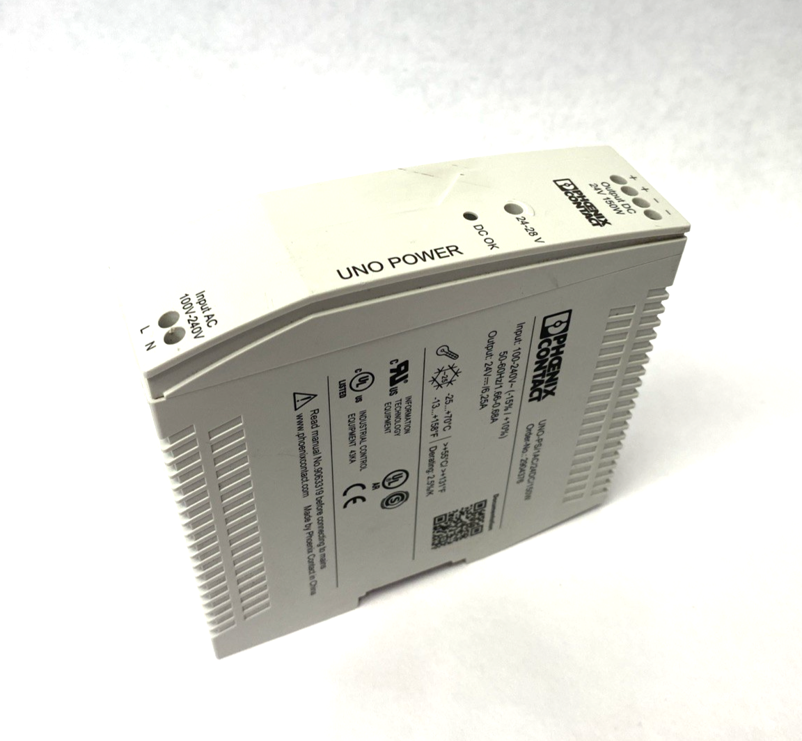 UNO-PS/1AC/24DC/150W | Phoenix Contact 2904376 Primary Switched UNO Power Supply - Used - Maverick Industrial Sales