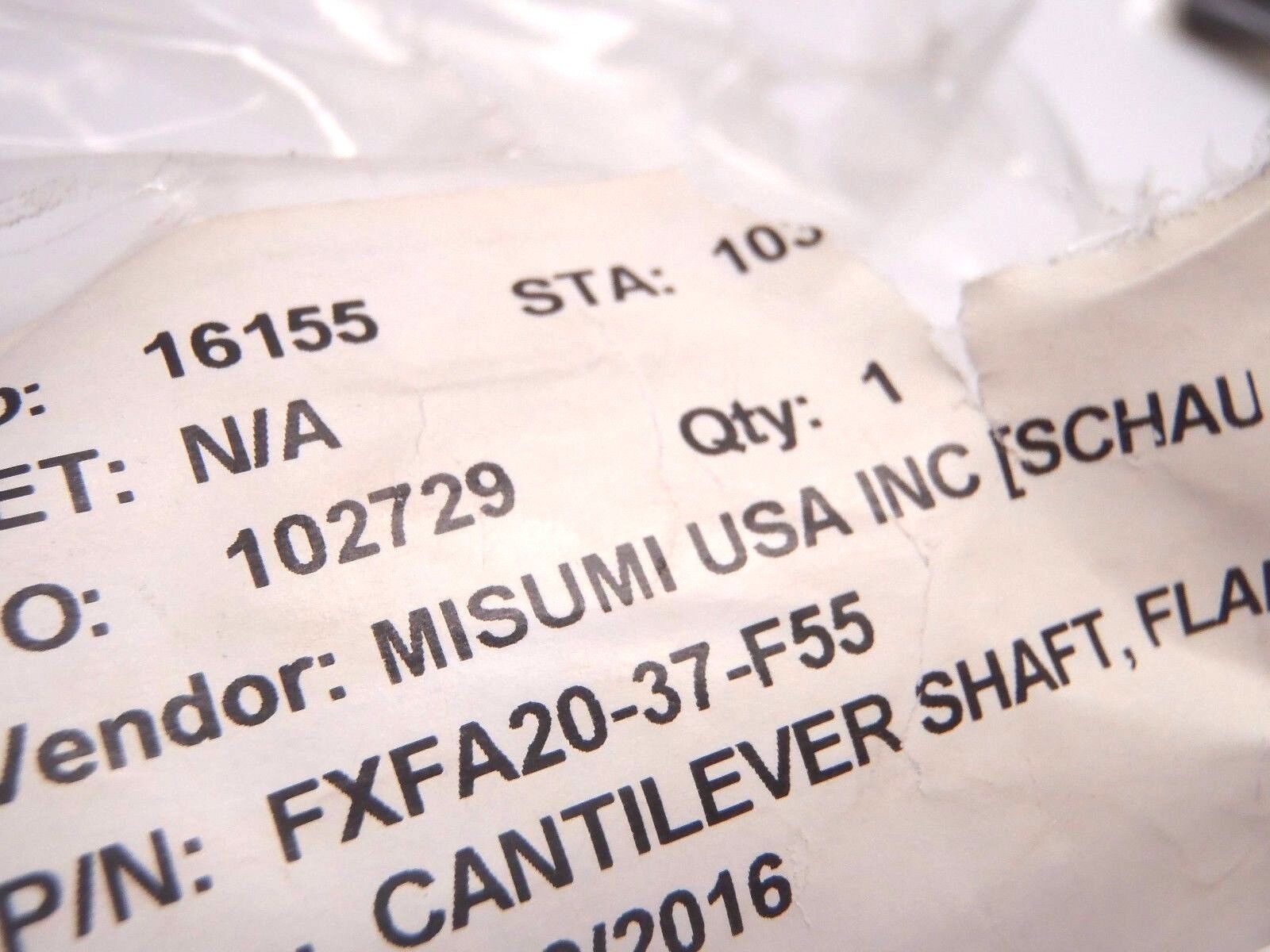 Misumi FXFA20-37-F55 Flanged Cantilever Shaft with Retaining Ring Groove - Maverick Industrial Sales
