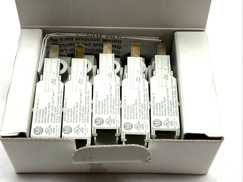 Allen Bradley 1489-AMCLT35 Ser. D Power Feed Terminal PKG OF 10 - Maverick Industrial Sales