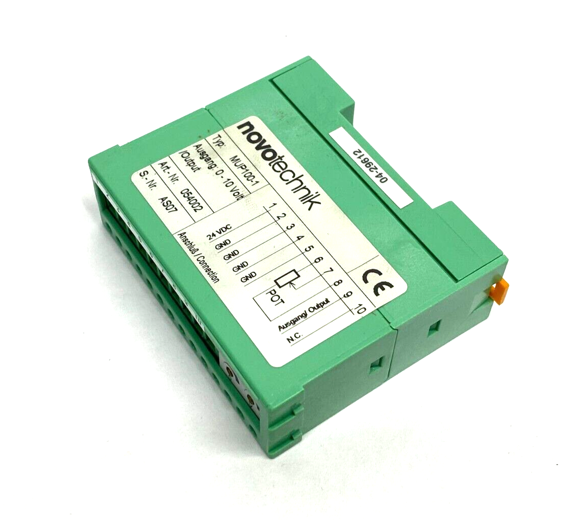 MUP 100-1, 054002 | Novotechnik MUP 100-1 Signal Conditioner Interface for Position Meaurement - Used - Maverick Industrial Sales