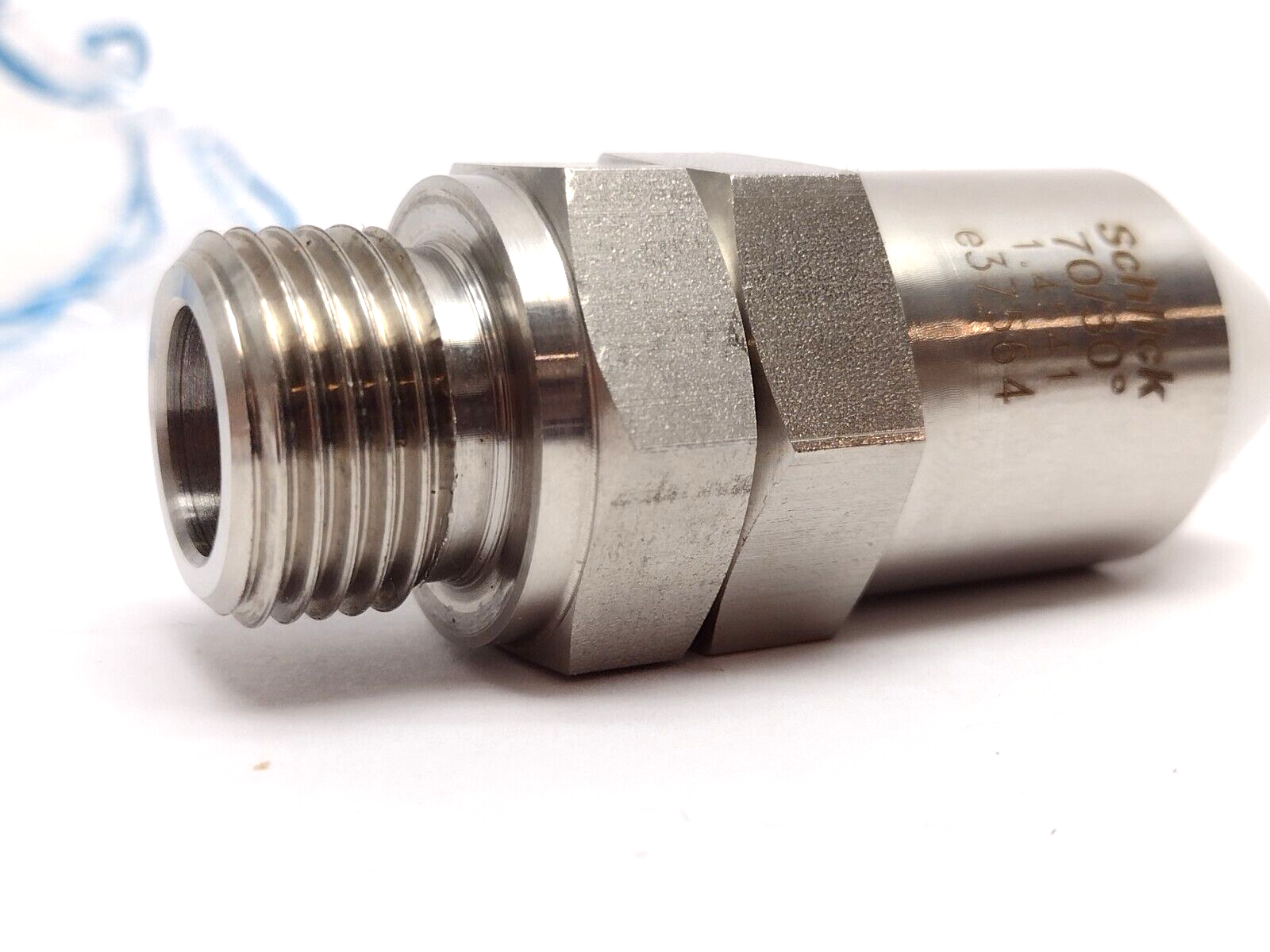 Schlick 37564 70/30 Degree Atomizing Spray Nozzle Size 3 7MM Bore 304SS - Maverick Industrial Sales
