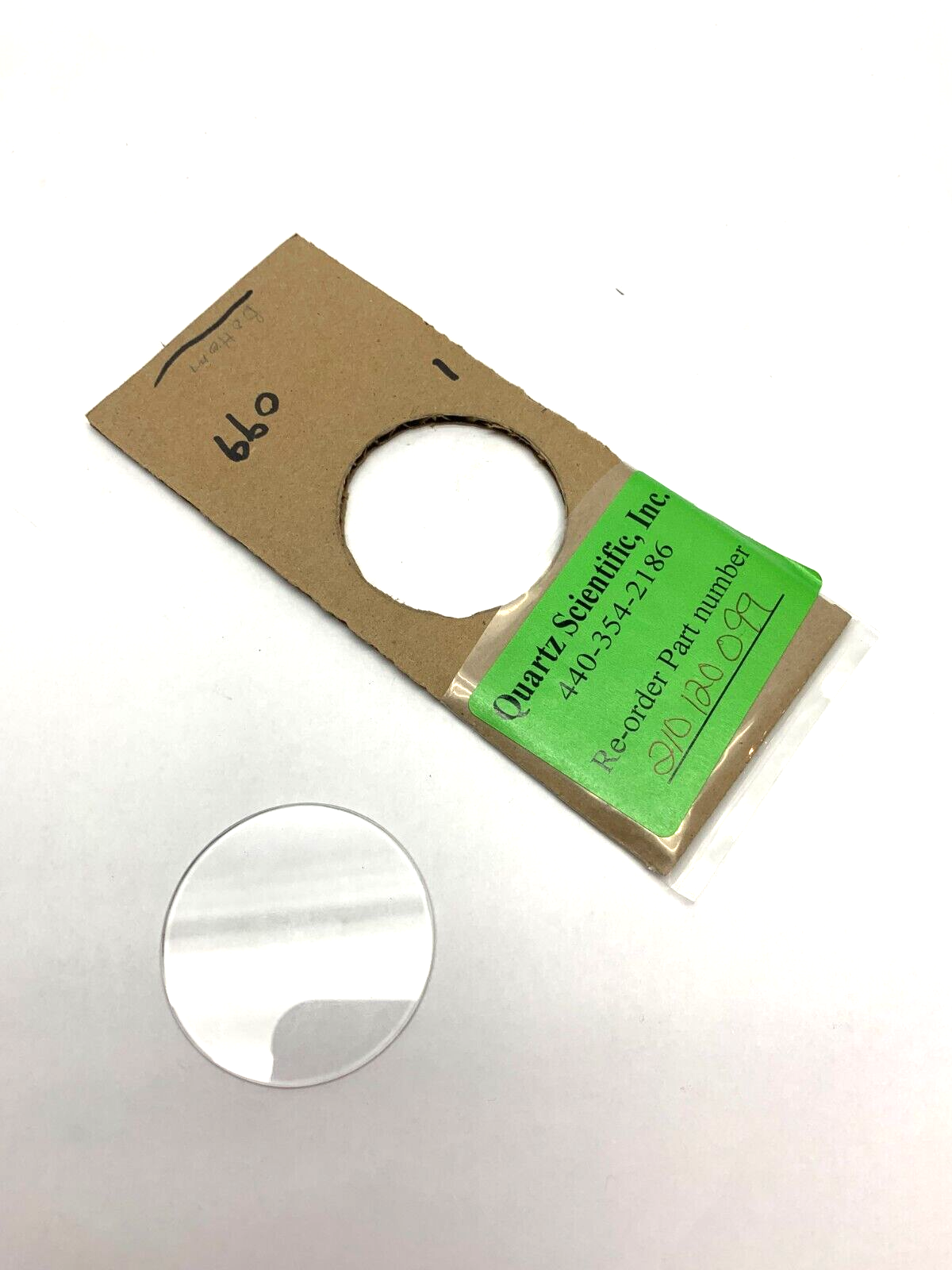 210120099 | Quartz Scientific Inc Quartz Disc 32mm Diameter 1.5mm Thickness - New – Open box - Maverick Industrial Sales