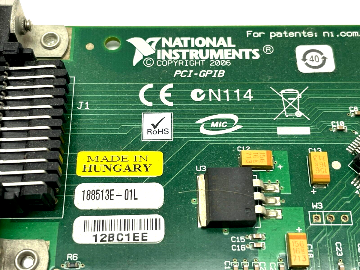 National Instrument Module Sound Card PCI-GPIB | National Instruments PCI-GPIB Instrument Control Card IEEE ...