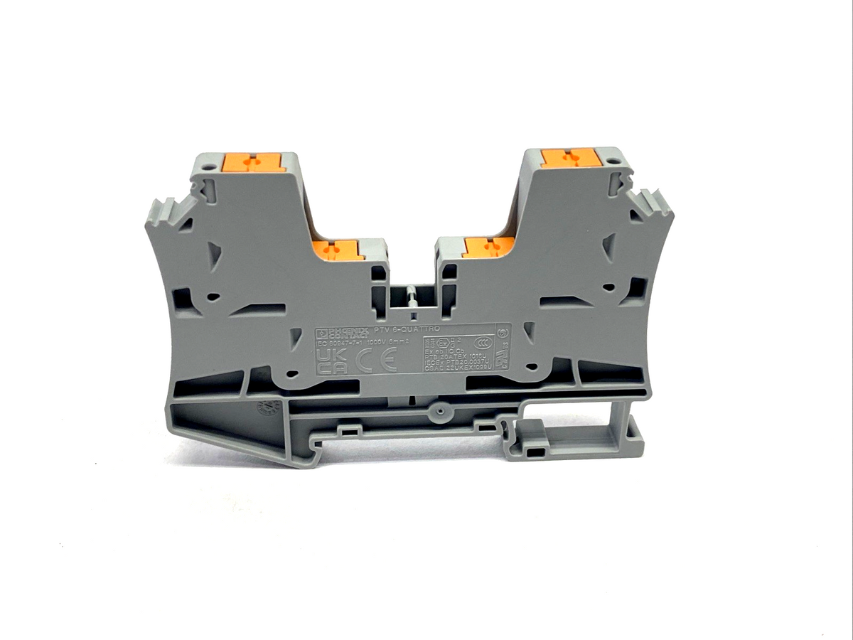 Phoenix Contact PTV 6-QUATTRO Feed-Through Terminal Block, Gray 1116871 LOT OF 8 - Maverick Industrial Sales