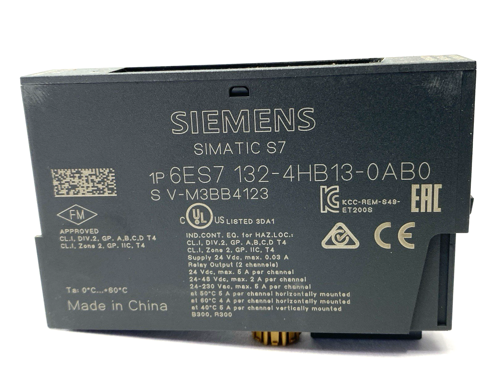 Siemens 6ES7 132-4HB13-0AB0 SIMATIC ET 200S Relay Output Module 230V 5A - Maverick Industrial Sales
