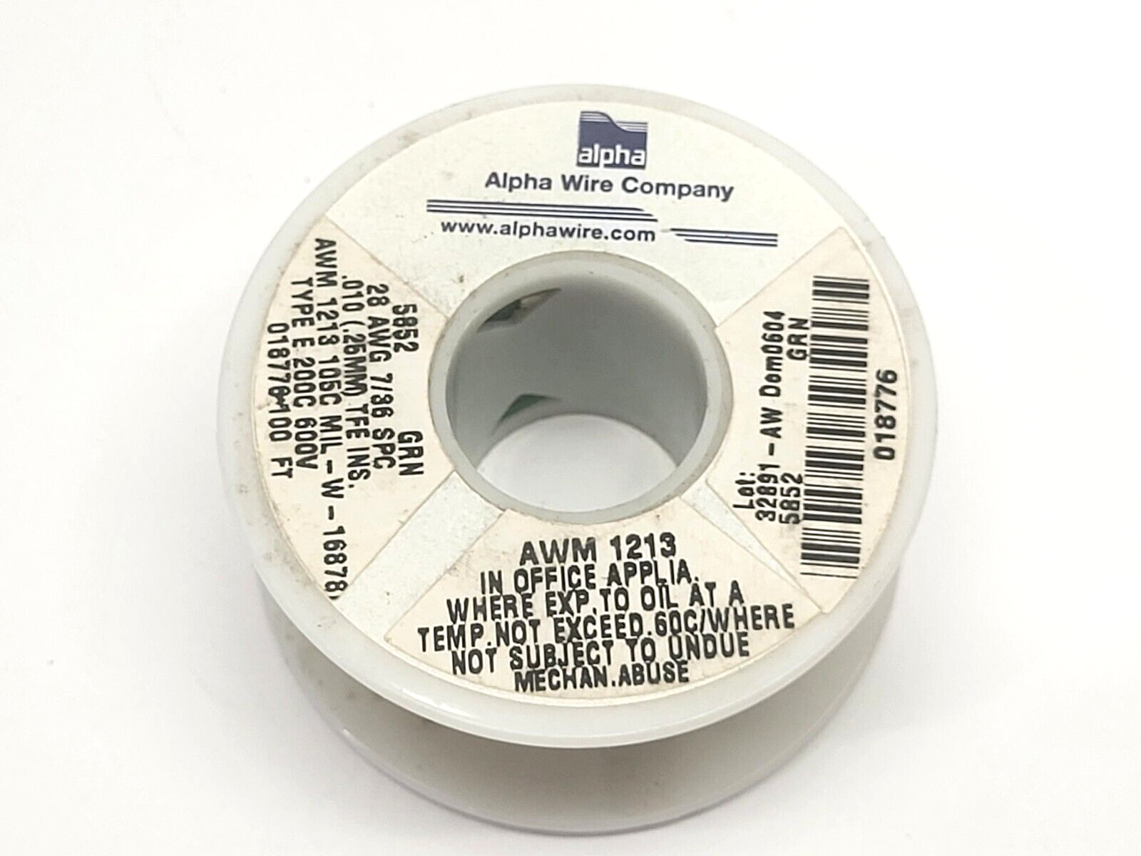 Alpha Wire 5852 GR005 Hook-Up Wire Green - Maverick Industrial Sales