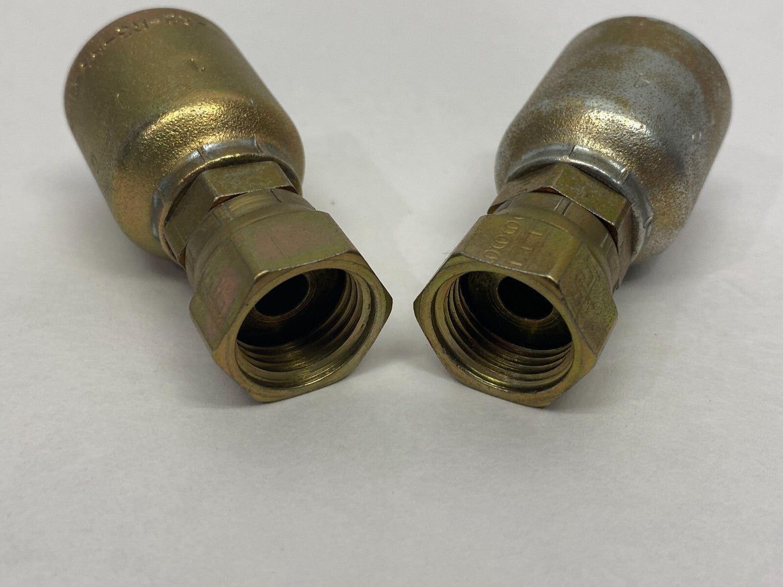 Parker 1JC43-6-6 Crimp Style Hydraulic Hose Fitting 3/8" Hose 3/8" Port LOT OF 2 - Maverick Industrial Sales