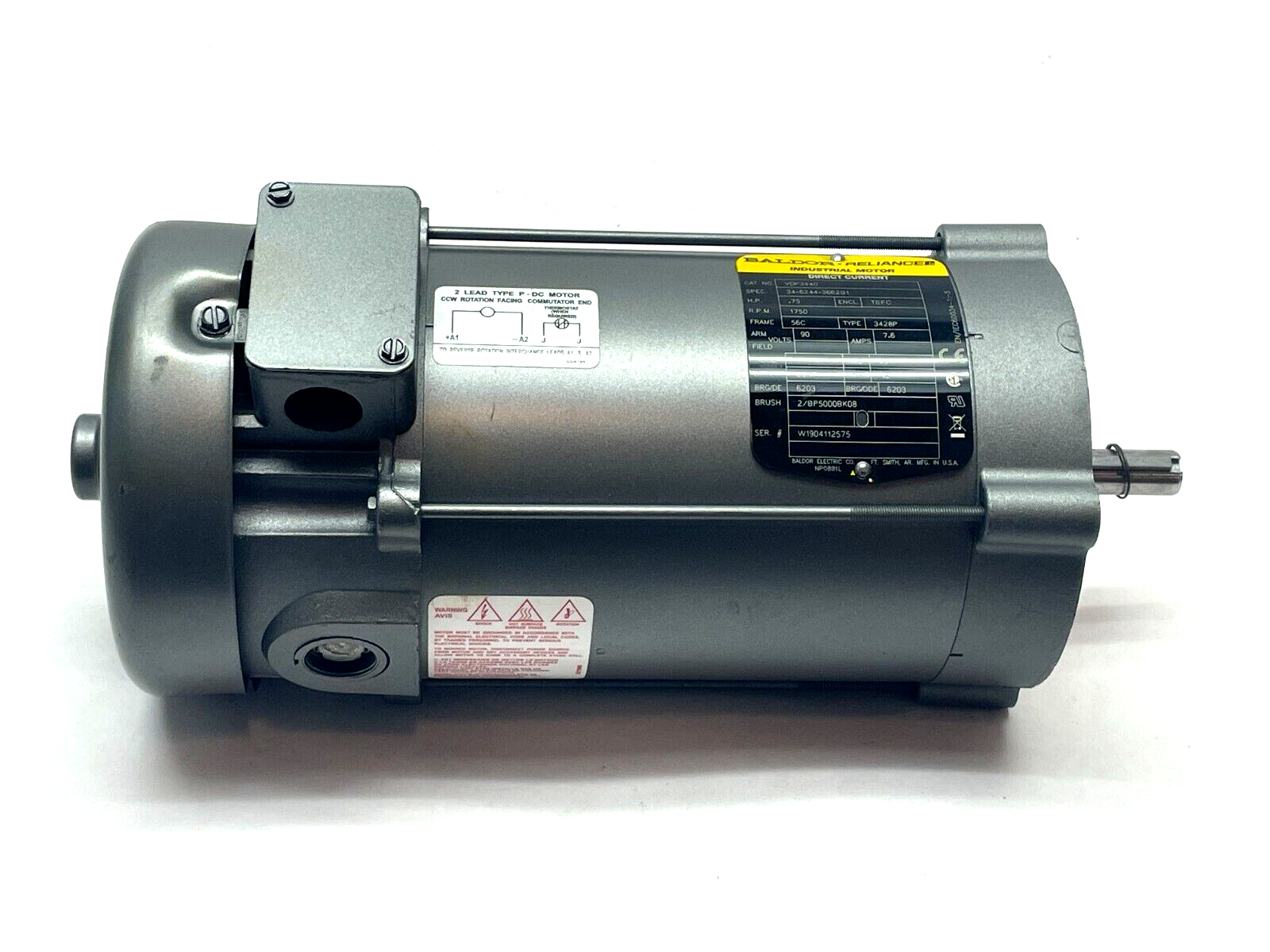 Baldor VDP3440 General Purpose AC Electric Motor 34-6244-3662G1 - Maverick Industrial Sales