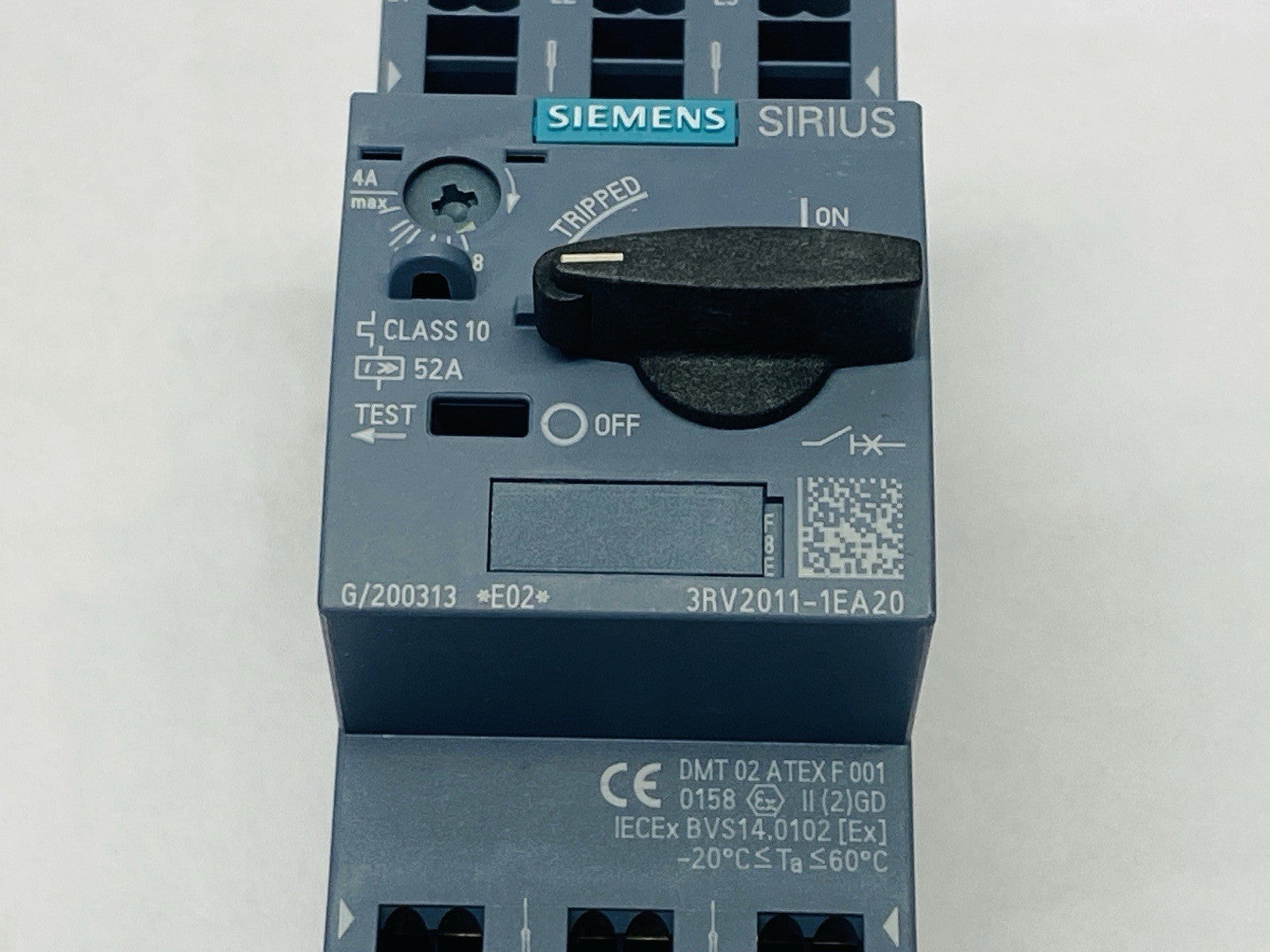 Siemens 3RV2011-1EA20 Circuit Breaker Size S00 Class 10 2.8-4.0A - Maverick Industrial Sales