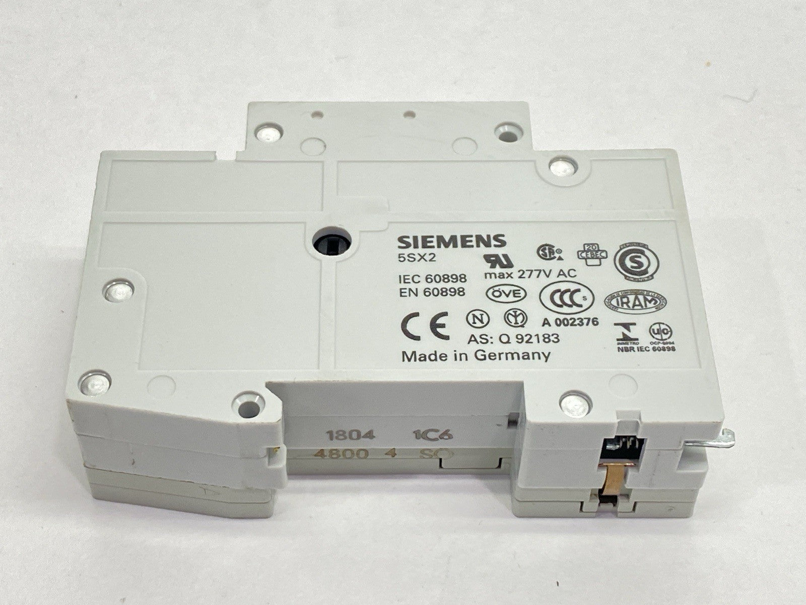 Siemens 5SX21C6 Miniature Circuit Breaker 1P 6A 277VAC w/5SX9100HS Aux Contact - Maverick Industrial Sales
