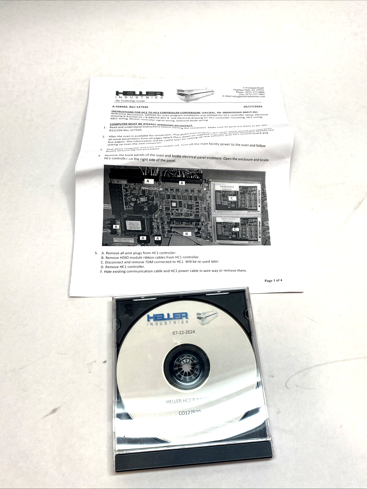 HC2 8.0.0.72L | Heller Oven Software DVD Manual Reflow Controller - Li