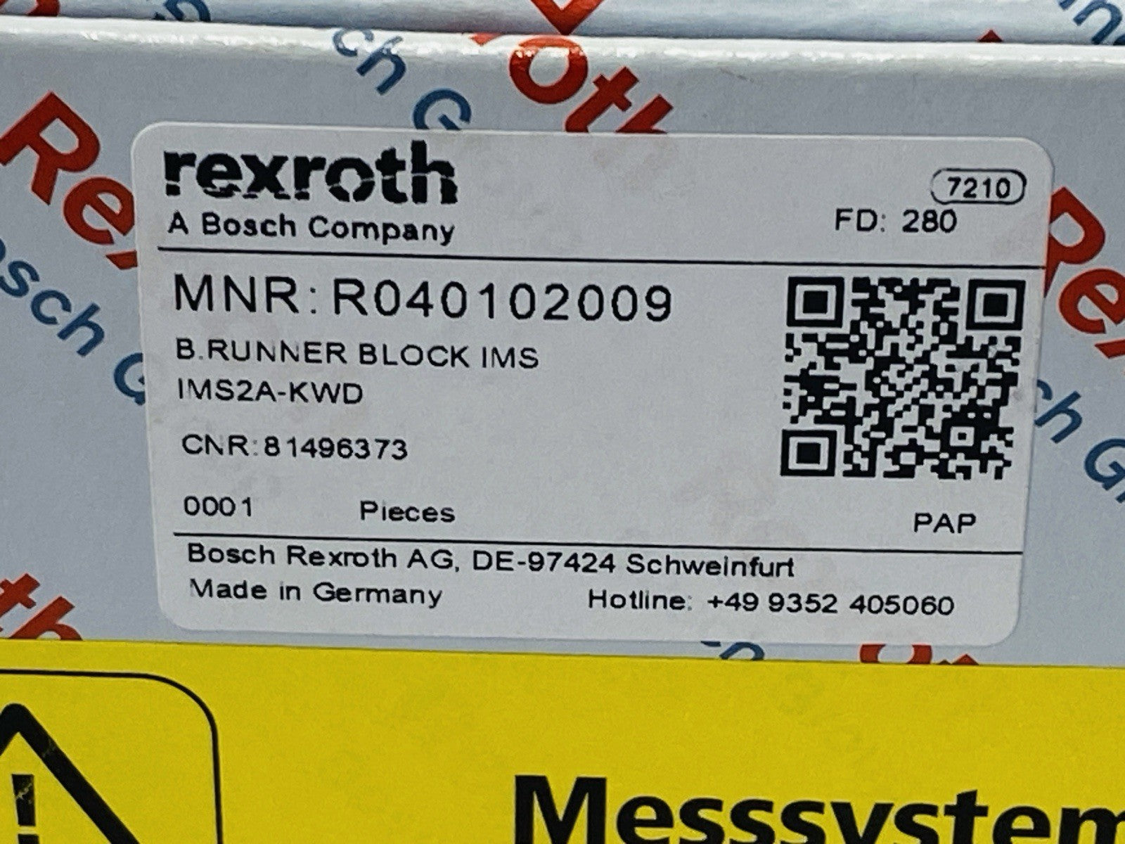 Bosch Rexroth R040102009 Ball Runner Block With Measuring System IMS2A-KWD - Maverick Industrial Sales