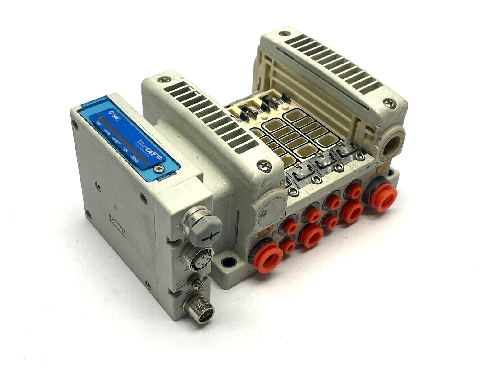 SMC VV5QC21-04N3SDB-S Integrated Type Base Mount Plug-In Manifold - Maverick Industrial Sales