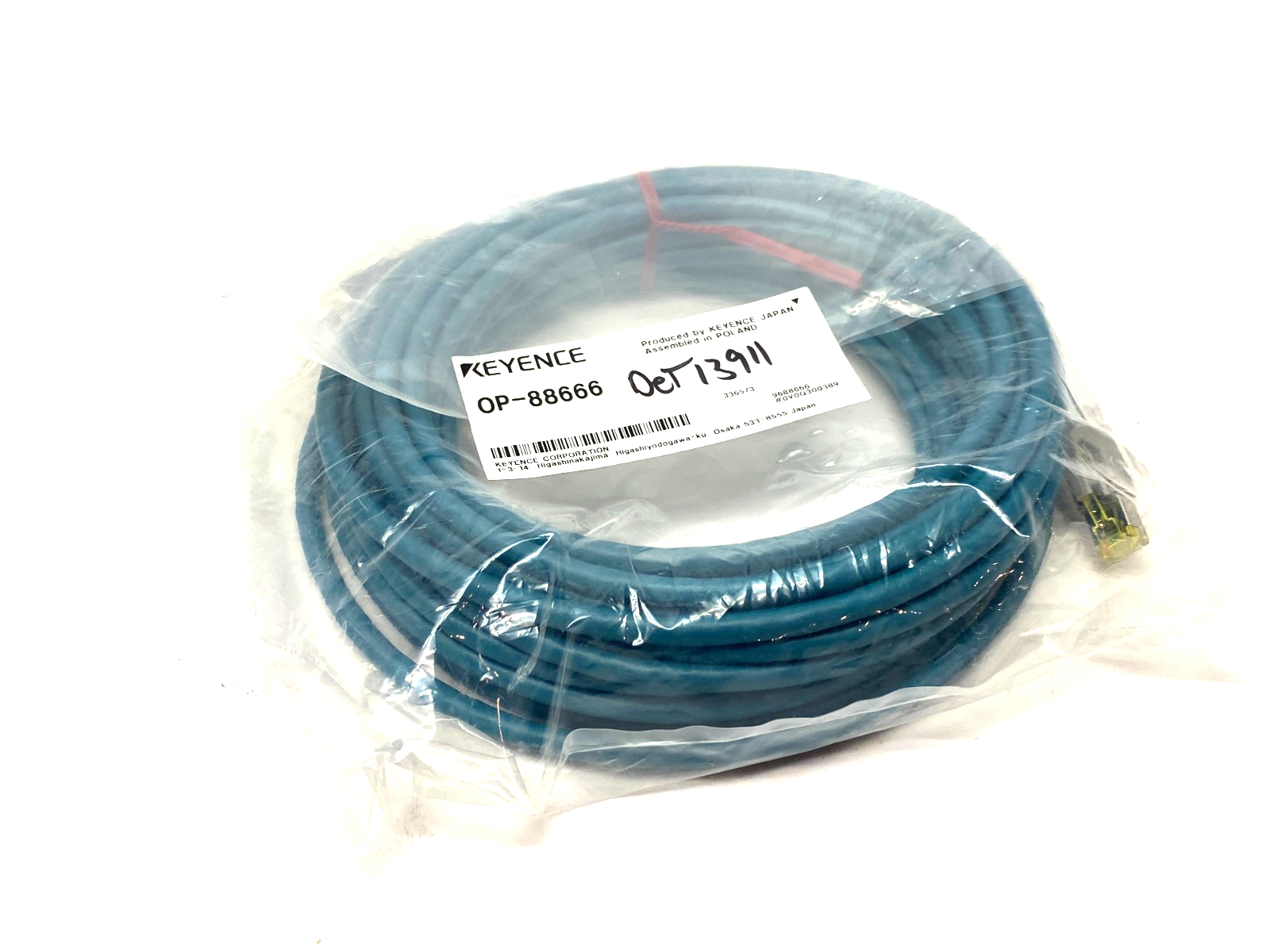 Keyence OP-88666 Double Ended Ethernet Cable M12 8-Pin X-Coded 10m - Maverick Industrial Sales