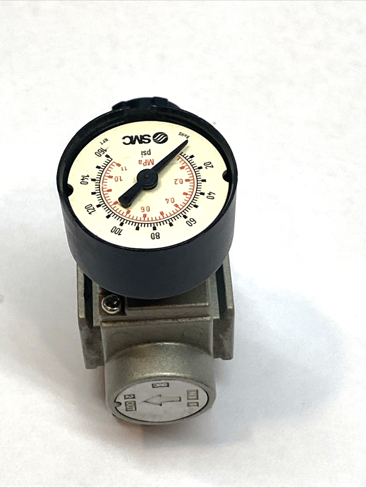 AR20K-N02-Z | SMC Modular Air Regulator 1/4" NPT 7–125 PSI With Backflow - Used - Maverick Industrial Sales