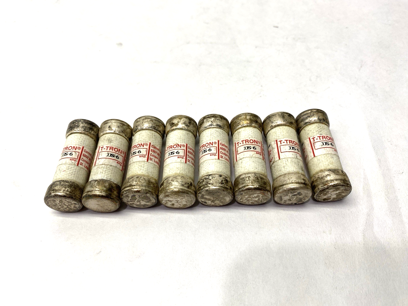 Cooper Bussmann JJS-6 T-Tron Fast-Acting Fuse Class T 600VAC 6A LOT OF 8 - Maverick Industrial Sales