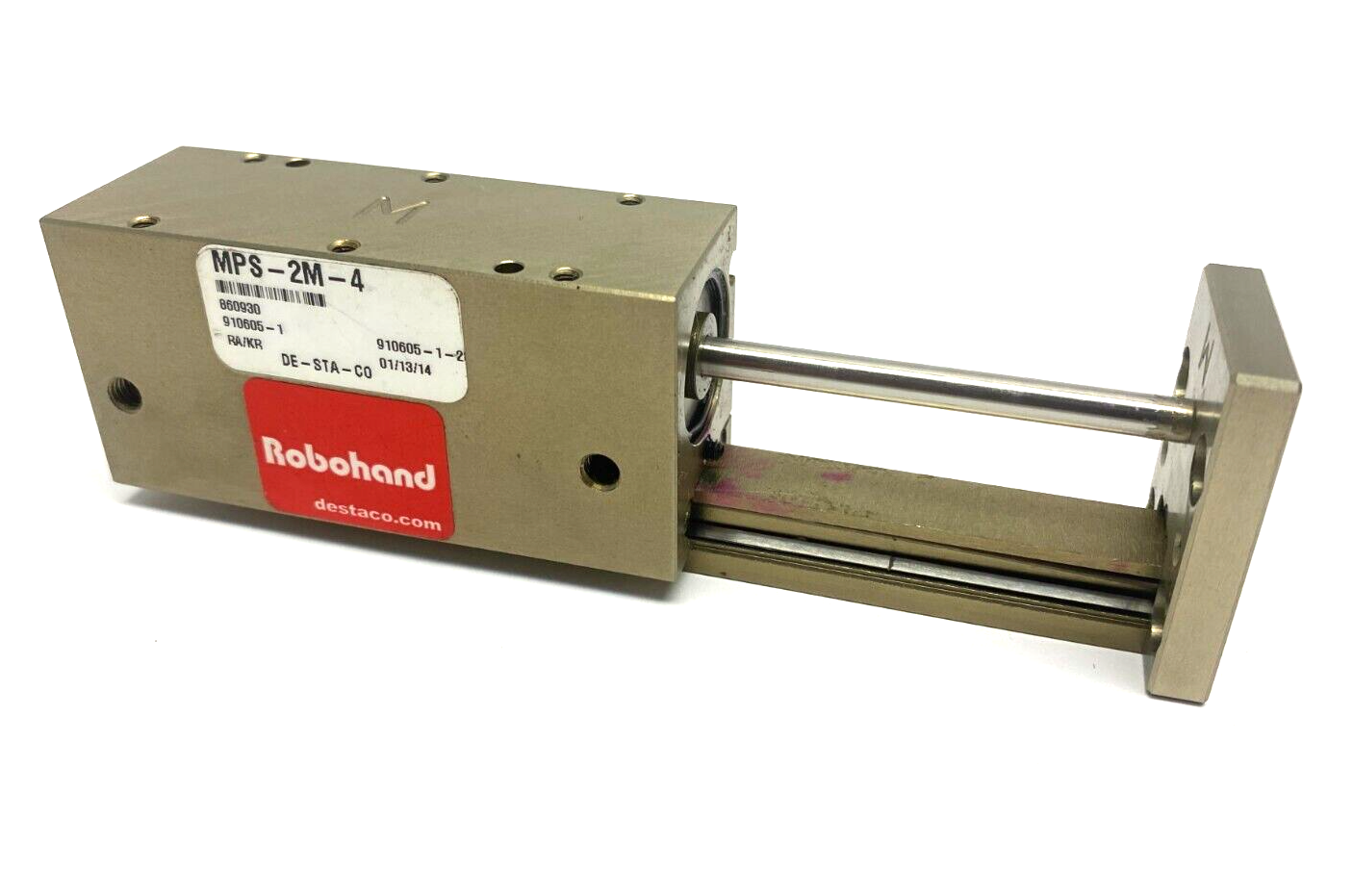 Destaco Robohand MPS-2M-4 Miniature Dual-V Roller Bearing Slide Magnetic Piston - Maverick Industrial Sales