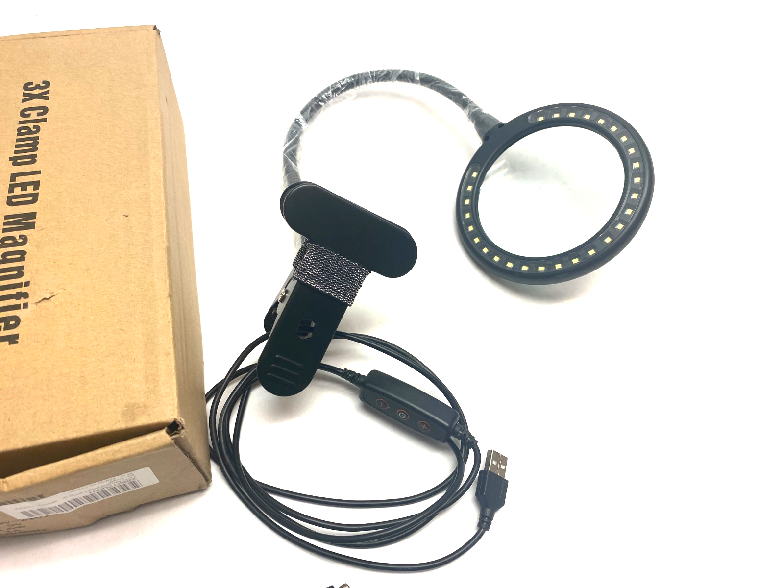 3X Clamp LED Magnifier Lamp 100mm Lens Size 150mm Focus - Maverick Industrial Sales