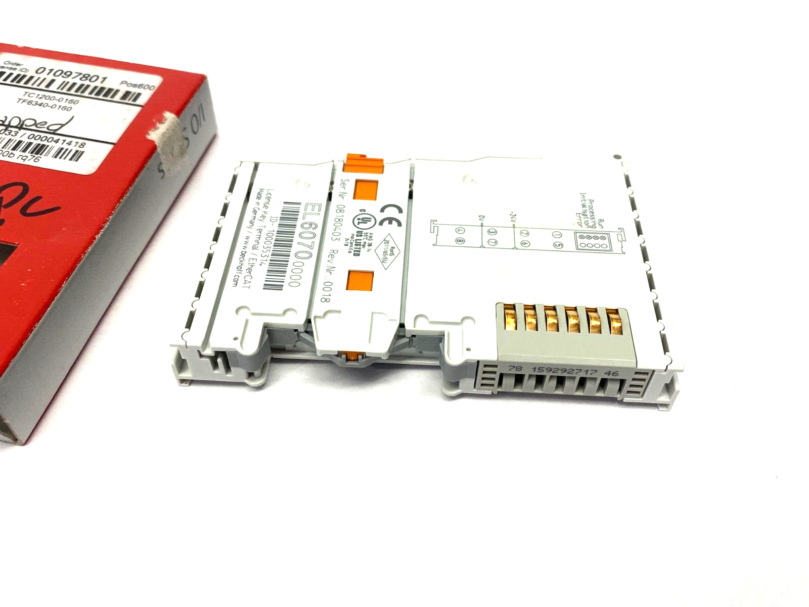 Beckhoff EL6070 License Key EtherCAT Terminal for TwinCAT 3.1 - Maverick Industrial Sales