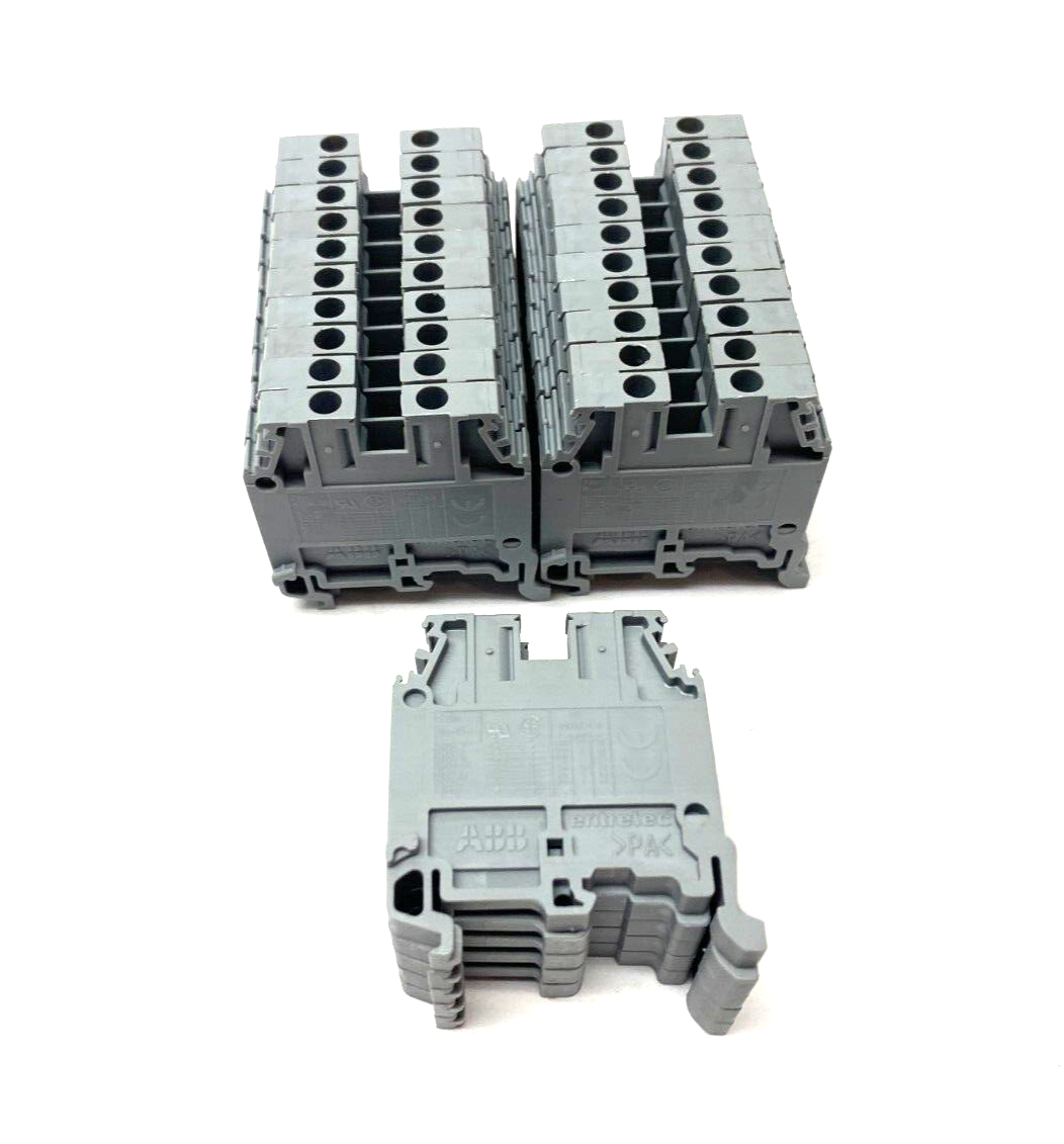 ABB Entrelec 1SNA115116R0700 Feed-Through Modular Terminal Block Gray LOT OF 25 - Maverick Industrial Sales